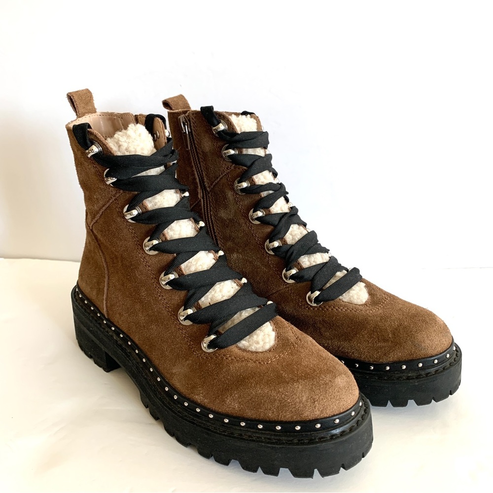 Steve Madden Brown Combat Boots